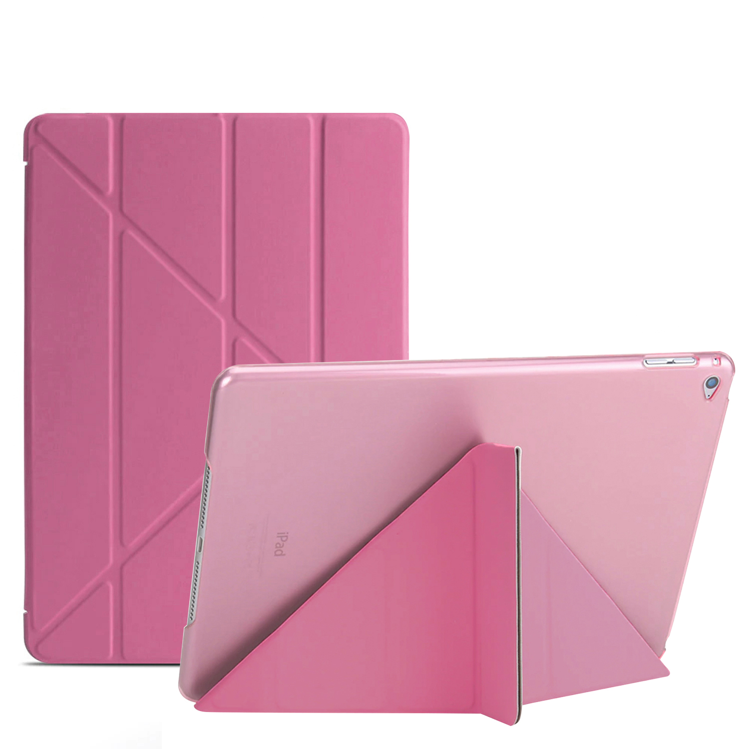 Apple iPad Air 2 Kılıf CaseUp Origami Koyu Pembe